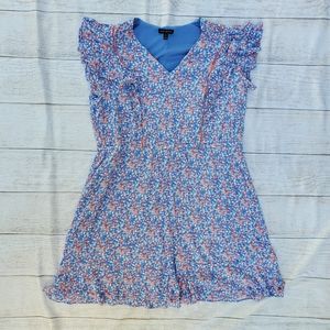 Labe Bryant Light Blue ditsy floral dress with ruffles
